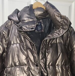 GAP Metallic Silver Women's Puffer Jacket